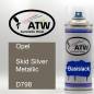 Preview: Opel, Skid Silver Metallic, D798: 400ml Sprühdose, von ATW Autoteile West.